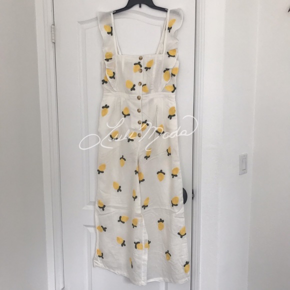 Anthropologie Red Carter Allison Lemon Jumpsuit - Picture 8 of 11